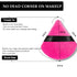 Powder Puffs for Face Powder, 15 PCS Triangle Velvety Soft Reusable Makeup Puff for Powder and Liquids, Black & Rose Red