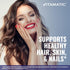 Vitamatic Hydrolyzed Keratin 500mg per Serving, 120 Vegetarian Capsules for Healthy Hair Skin & Nails for Adults