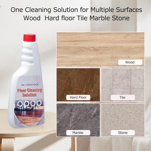Vacbeuta 10/10R/Z70, Q7 Q8 Q10 S7 S8 Cleaner Solution for Roborock Cleaning Solution Citrus Scented, Deep Clean Residue