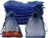 Stratalife 5X7 Sheer Organza Bags with Drawstring, 100 Pcs Navy Blue Gift Baggies for Wedding Party Favor