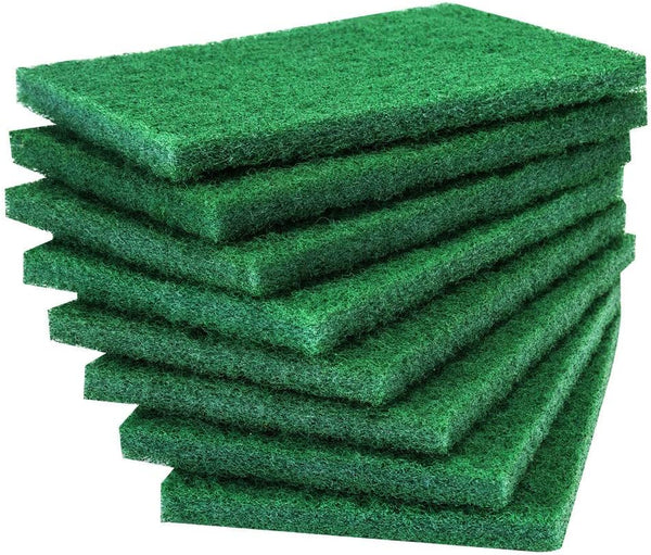 8PCS Scouring Pad, Premium Heavy Duty Reusable Household Green Dish Scrubber for Kitchen & Metal Grills
