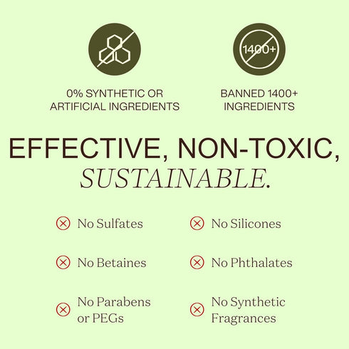 Non Toxic Vegan Body Wash with Organic Ingredients - Moisturizing for Dry Skin, Paraben Free, 16 FL. OZ