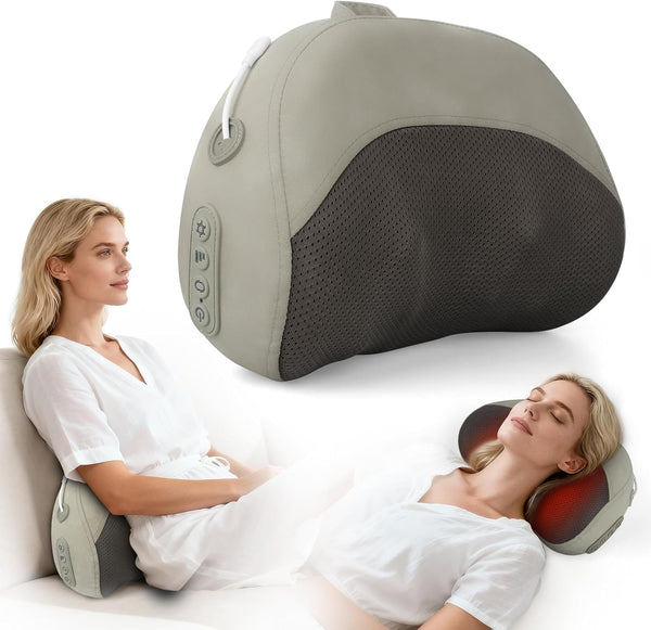 Shiatsu Back Massager with Heat, Neck Pillow for Pain Relief, Shoulder and
