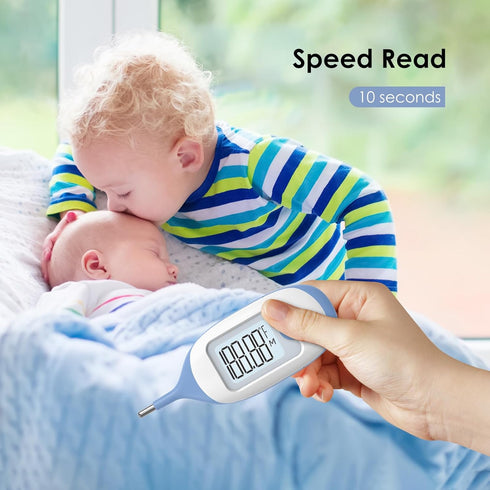 Digital Rectal Thermometer for Baby - Infant Thermometer with 30 Probe Covers, Quick Read, Large Clear Display