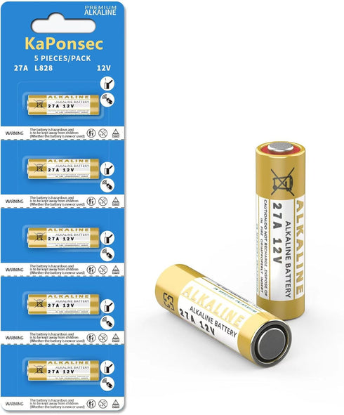 5 Pack Alkaline 27A 12 Volt Batteries for Celling Fan and Remote