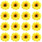 Lawie 16 Pack Artificial Fake Yellow Small Daisy Sunflower Hair Clips - Floral Hairpins Alligator Barrettes Brooches
