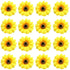 Lawie 16 Pack Artificial Fake Yellow Small Daisy Sunflower Hair Clips - Floral Hairpins Alligator Barrettes Brooches