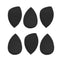 Opaz 6 Pcs Edgeless Black Makeup Sponge Blender Set Non-latex Beauty Applicator Sponges for Liquid, Cream, and Powder
