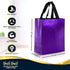 Nush Nush Purple Reusable Gift Bags, Medium Size Set of 12 with Handles, Birthday Party Favor Goody Bags