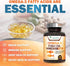 Omega 3 Fish Oil - 2400 mg, Triple Strength Omega3, EPA & DHA Fatty Acids, Natural Support for Immune, Heart & Brain