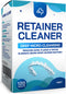 Retainer & Denture Cleaner Tablets, 120 pcs, 4 Months Supply, Removes Odor & Plaque for Aligner & Night Guards
