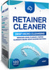 Retainer & Denture Cleaner Tablets, 120 pcs, 4 Months Supply, Removes Odor & Plaque for Aligner & Night Guards