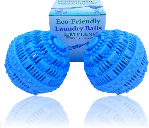 2Pcs Premium Washing Ball | Eco-Friendly Laundry Balls, 2000 Washing Cycle, Super Soft Shell, All Natural Detergent