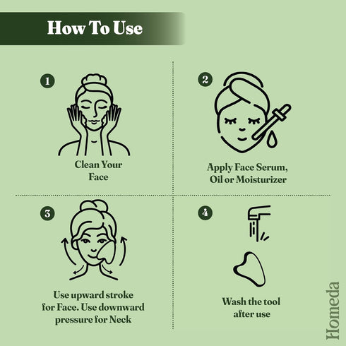 Stainless Steel Gua Sha Facial Tools, Lymphatic Drainage Massager, Metal Guasha for face | Washa, Gusha, Guacha Face