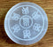 crystalmiracle Selenite 3 Inches Round Numeric Carved Reiki Charging Plate, Handcrafted Crystal Healing Feng Shui Gift