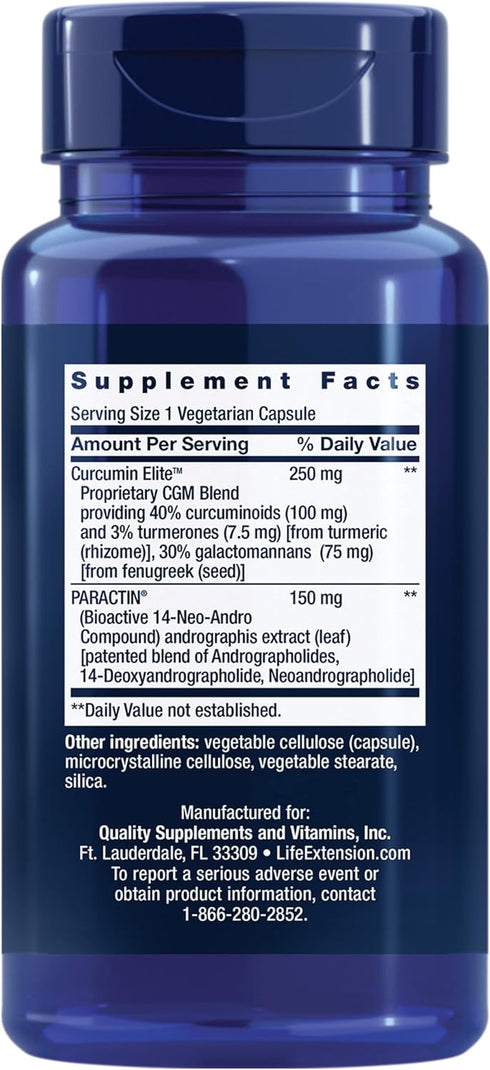 Life Extension Arthro-Immune Joint Support - Joint Health Supplement with Curcumin & Chiretta Extracts - for Joint Comfort & Strength - Non-GMO, Gluten Free, Vegetarian - 60 Capsules