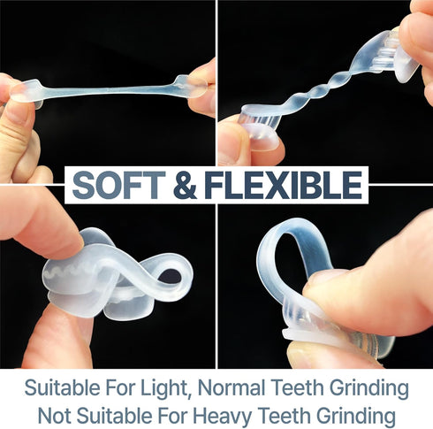 Mouth Guard for Grinding Teeth, Sleep Night Guard, Teeth Bruxism Protection, 2 Set with Travel Case