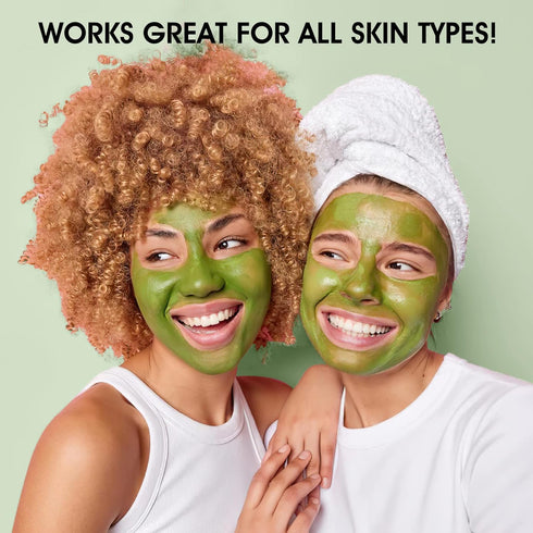 SHVYOG Green Tea Face Mask, Antioxidant Clay Mask with Volcanic Mud for Deep Cleansing & Hydrating