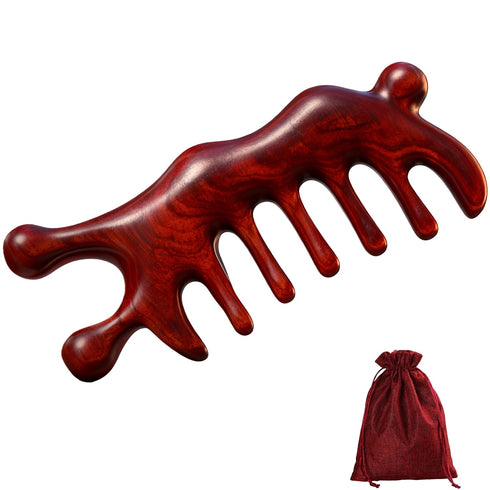 JBSYYXGS Wooden Scalp Massage Comb Sandalwood Gua Sha Head Massager for Stress Relief,