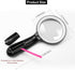 Magnifying Glass with Light, 10X Handheld Large Magnifier with 12 LED Illuminated Light for Reading, Inspection, Jewelry