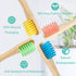10 Pieces Kids Bamboo Toothbrush - Natural Soft Bristle Wooden Toothbrushes for Toddlers Adults, BPA-Free
