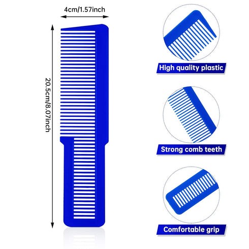 Patelai 10 Pieces Hair Cutting Comb, Fine Tooth Styling Barber Comb for Home Salon (Eye-catching Colors)