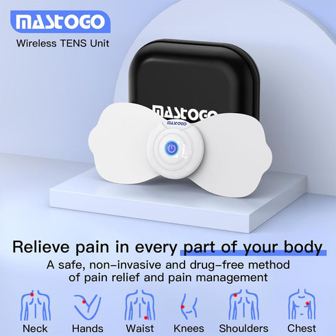 Wireless TENS & EMS Unit Back Pain Relief Massager - APP Controlled Bluetooth EMS Muscle Stimulator Machine for Back