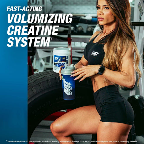 GAT SPORT JetMass Fast-Acting Volumizing Creatine System, 30 Servings, Strawberry Lemonade