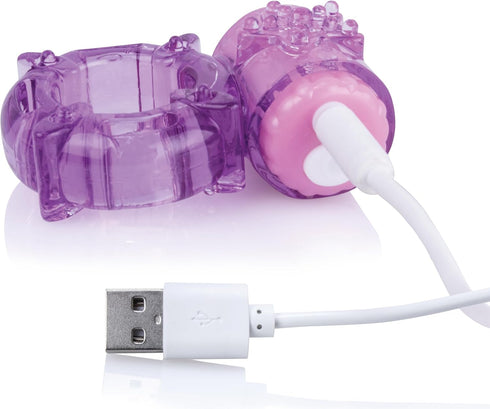 Screaming O - Charged BigO, Purple - Vibrating Cock Ring - Penis Ring, Reusable Vibrator - Couple Sex Toys, Dick Ring