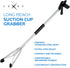 Grabber Reacher Suction Cup Grip Tool - Long 32 Inch Foldable Heavy Duty Aluminum Pick Up Stick for Elderly
