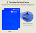 Koo-Care Reusable Large Gel Ice Pack, Hot Cold Compress for Injuries, Fits Shoulder, Arm, Back, Knee, Pack of 2 (11" x