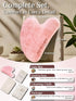 Rena Chris Gua Sha Facial Tools, Rose Quartz Tool for Acupuncture, Manual Massage for Jawline Sculpting