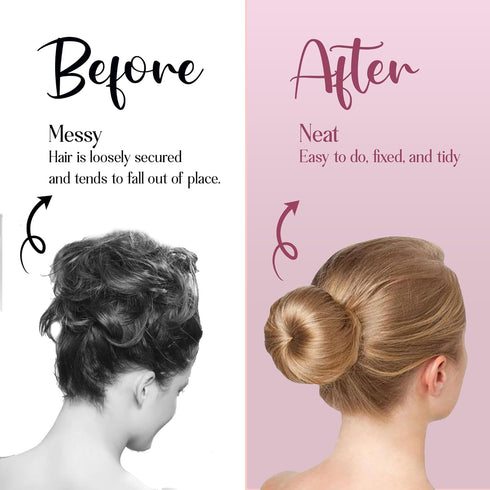 Women's Hair Bun Maker Tool - French Twist Fold Wrap Snap Accessories by Andlane (3 Blonde)