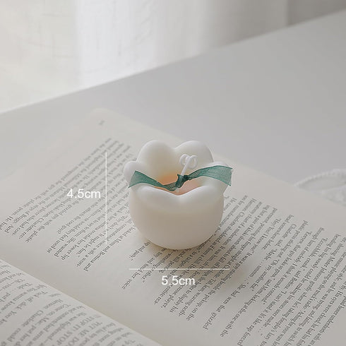 T-shin Candle,80G Lily of The Valley Shaped Scented Aesthetic Flower Shaped Soy Wax Aroma Decorative Candle for Table