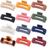 Sisiaipu 12 Pcs Large Hair Accessories, Jumbo Square Jaw Clips for Thick Hair, Bulk Clips for Women