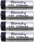Blomiky 4 Pack 3.6V 2700mAh ER14505 Lithium AA Size Li-SOCL2 Battery for Smart Electronic Sensors