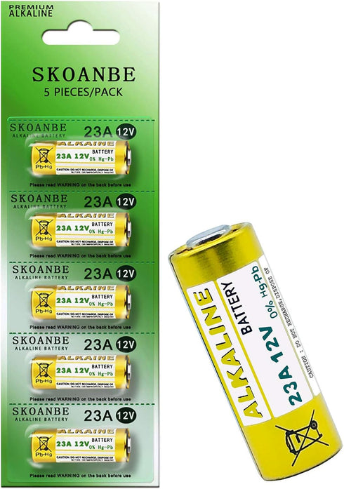 SKOANBE 5PCS 23A 12V Alkaline Battery, A23 L1028 MN21 12Volts Battery