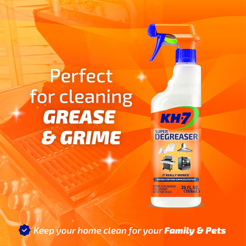 KH-7 26 oz (3 Pack) Super Degreaser Multipurpose Cleaning Spray: The Heavy Duty All Purpose Cleaner for Your Home