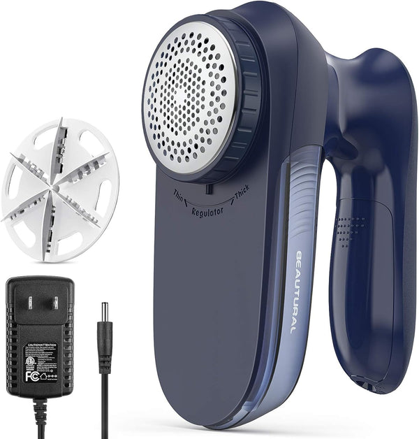 BEAUTURAL Sweater Fabric Shaver Home-Edition, Powerful & Efficient Lint Remover for Clothes and Furniture, AC Adapter