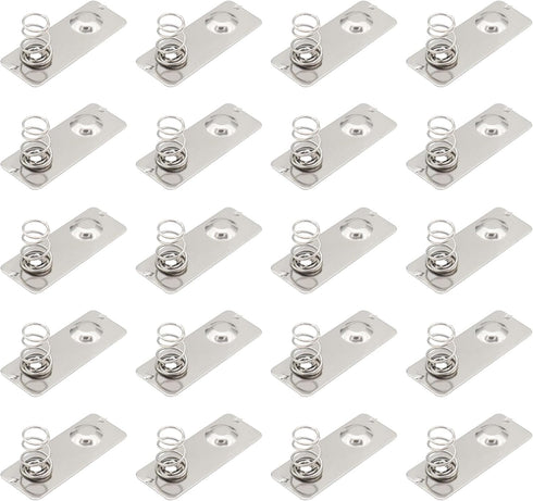 Skweawert 20 PCS AA/Double-Positive Negative-S Stainless Steel Metal Battery Spring Positive and Negative