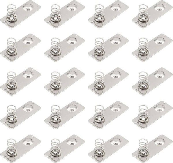 Skweawert 20 PCS AA/Double-Positive Negative-S Stainless Steel Metal Battery Spring Positive and Negative