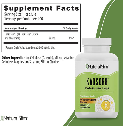 NaturalSlim Kadsorb Natural Potassium Citrate