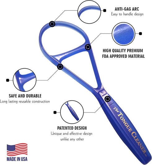 Tongue Scraper Cleaner, End Bad Breath, Freshens Breath - Effective Bad Breath Treatment (Color May Vary)