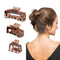 Shinowa 3 Pieces Leopard Print Hair Claw Clips, Strong Hold Jaw Clips for Thick Hair, Accessories for Women Girls,
