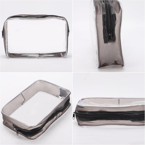 Tbestmax 10 Pack Clear Cosmetic Bags, Portable Waterproof Travel Toiletry Bags Organizer