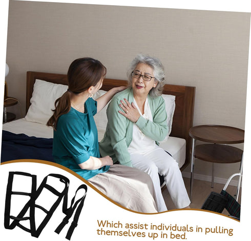 Senior Bed Support Strap with Five Hand Grips - Easy Rising Assist