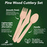 Disposable Eco-Friendly Cutlery Set, 120 Forks, 120 Spoons, 60 Knives - Heavyweight, Durable, Heat Resistant