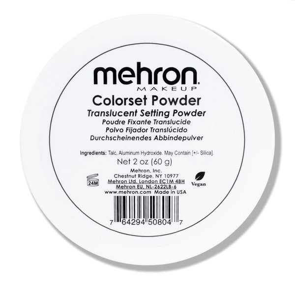 Mehron Makeup Colorset Powder - Translucent Setting Powder for Special Effects, 2 oz (60 g)