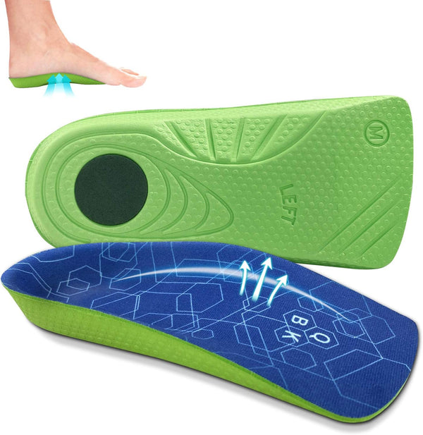 QBK Metatarsalgia Insole for Plantar Fasciitis, Achilles Tendonitis Relief, O/X-Legs, Flat Feet, Overpronation, Heel