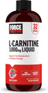 Force Factor L-Carnitine Supplement, Liquid 3000 mg, Berry Flavor, 16 Oz for Energy and Muscle Recovery